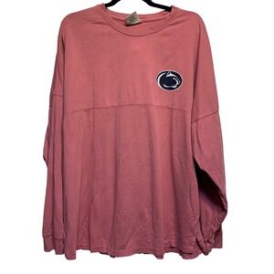 Three Square Penn State Nittany Lions XL Pink Long Sleeve Jersey Shirt Tailgate